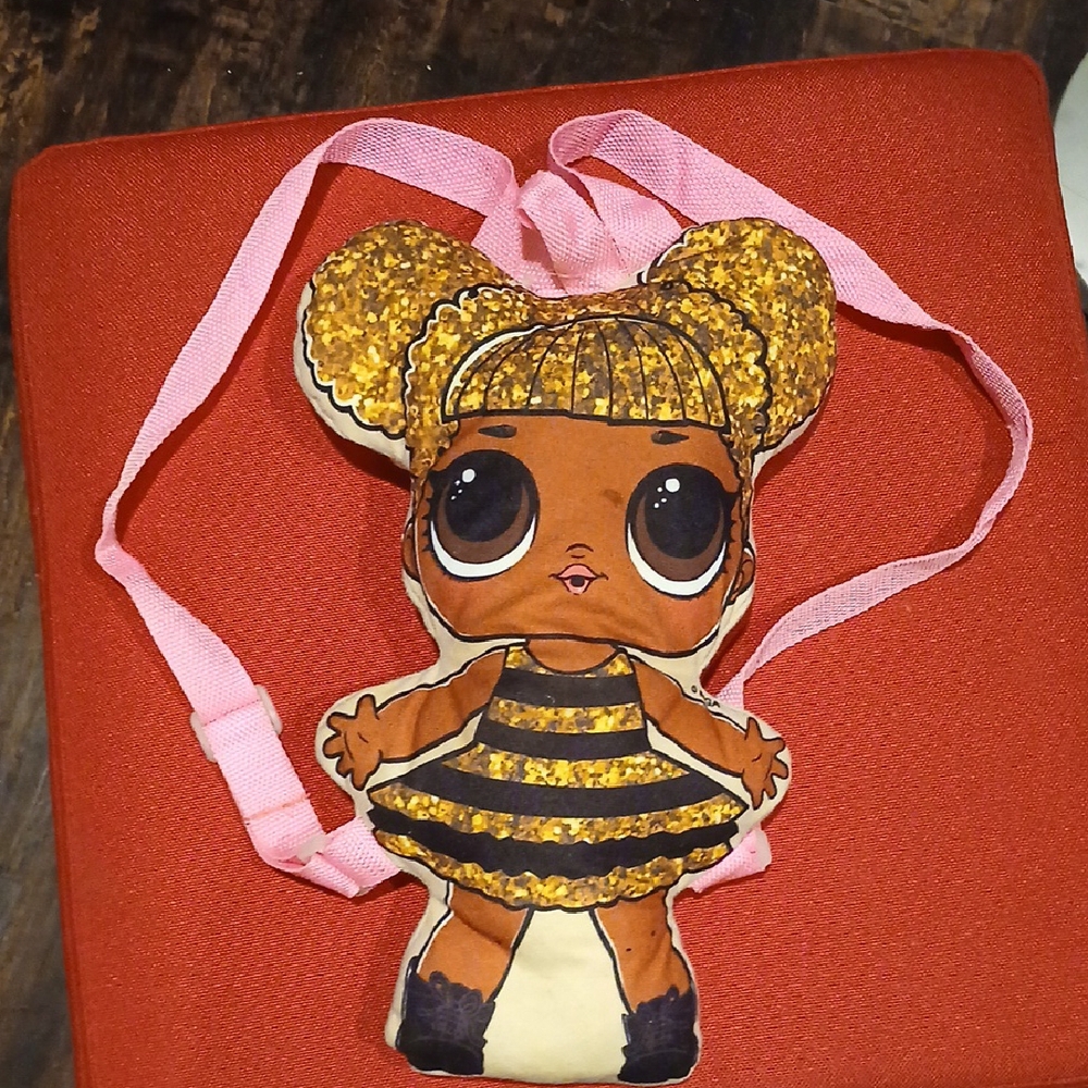 Cute Doll Backpack with Pink Straps